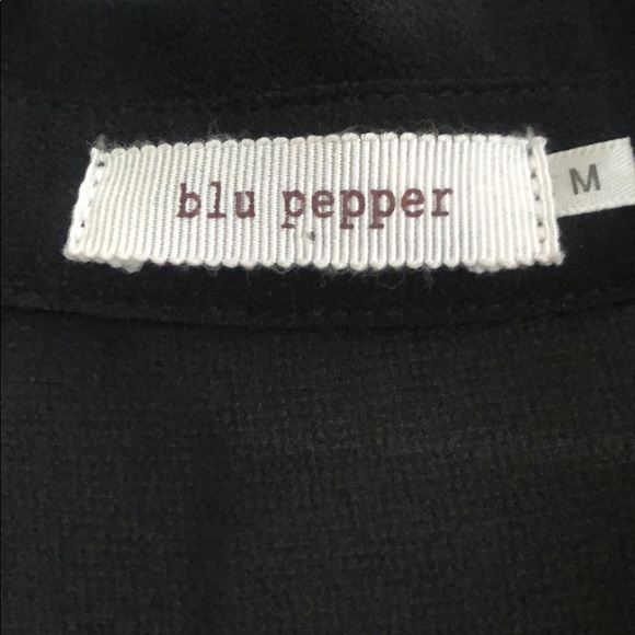 blu pepper collared button down, M, sheer - Picture 6 of 8